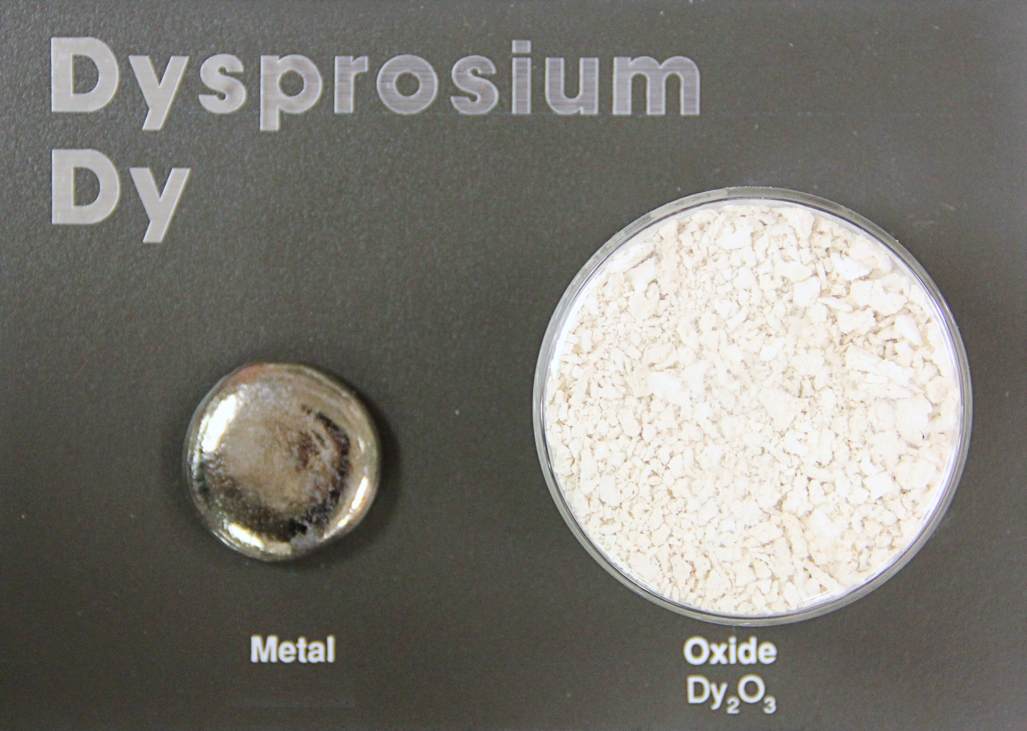 Dysprosium metal and oxide